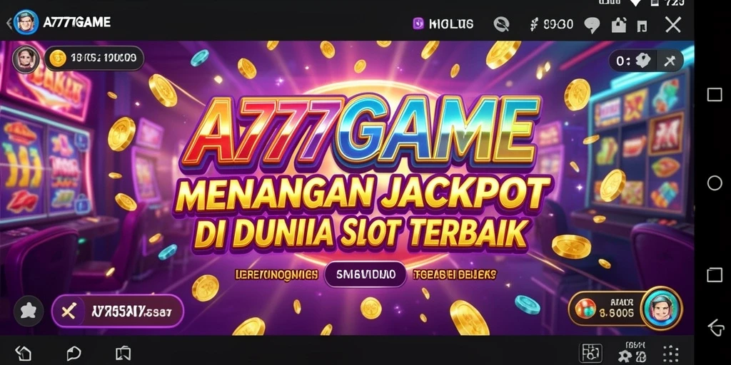 Tampilan gameplay A777GAME dengan berbagai tema Slot menarik dan fitur bonus.