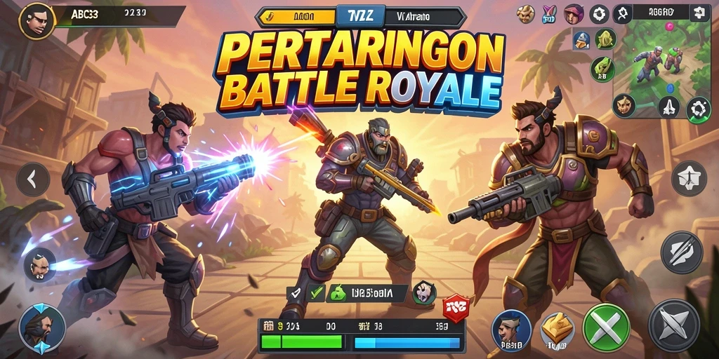 Gameplay seru ABC33 di arena Battle Royale.