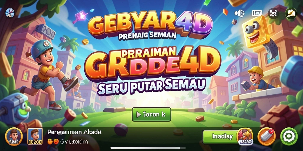 Screenshot GEBYAR4D menampilkan aksi seru dalam permainan Arcade.