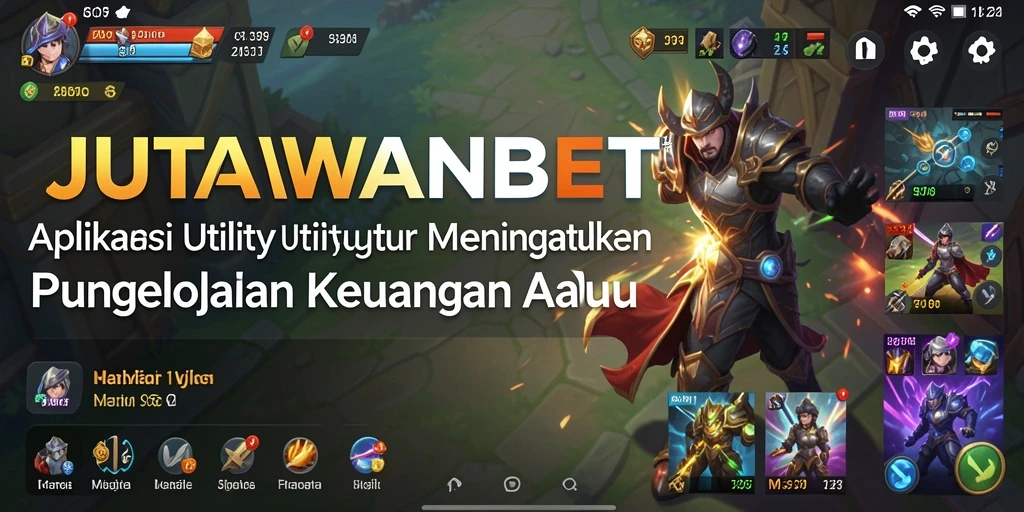 Screenshot dari antarmuka JUTAWANBET dengan fitur pengelolaan keuangan.