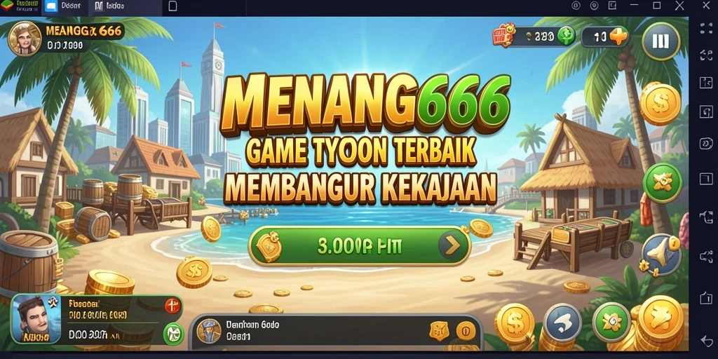 Screenshot MENANG666 menampilkan aksi seru dalam membangun bisnis Tycoon.