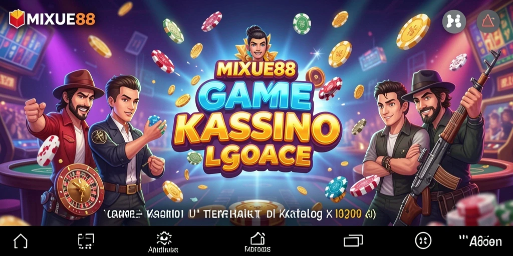Screenshot utama MIXUE88 menampilkan gameplay Kasino yang seru.