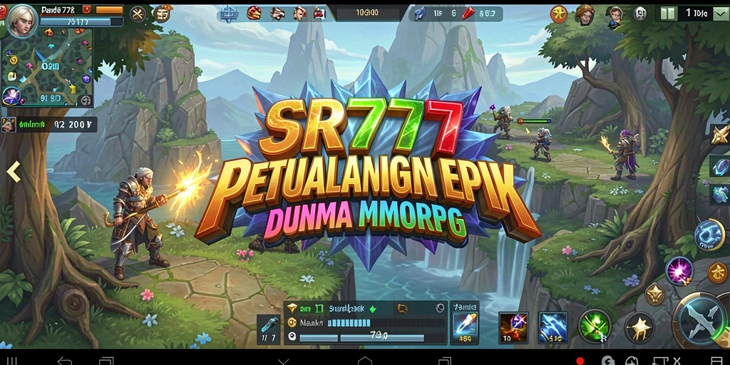 Tangkapan layar SR777 menunjukkan aksi seru dalam pertempuran MMORPG.