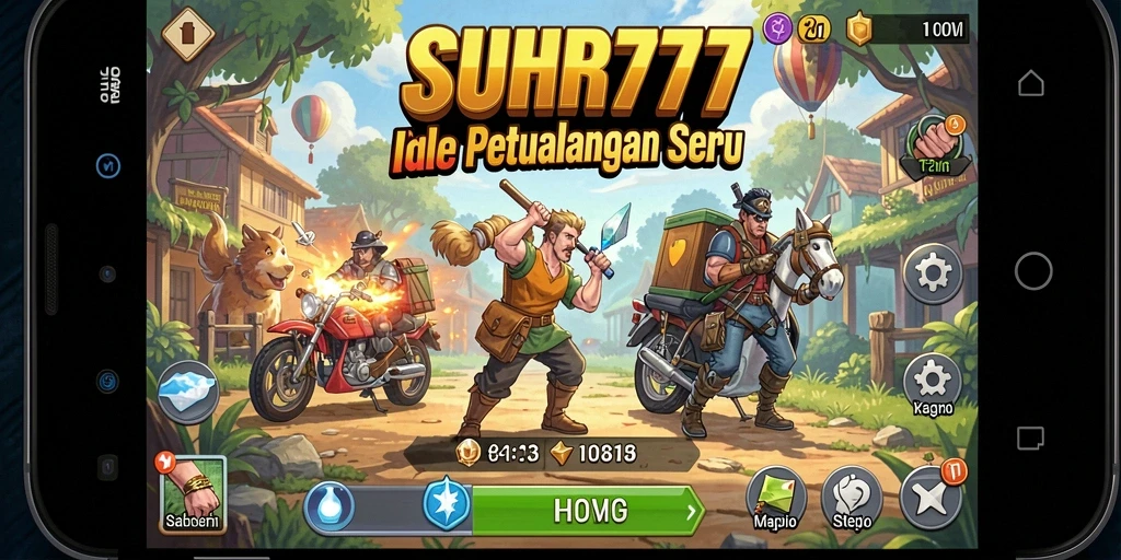 Tampilan gameplay utama SUHU777 dengan mekanisme Idle.
