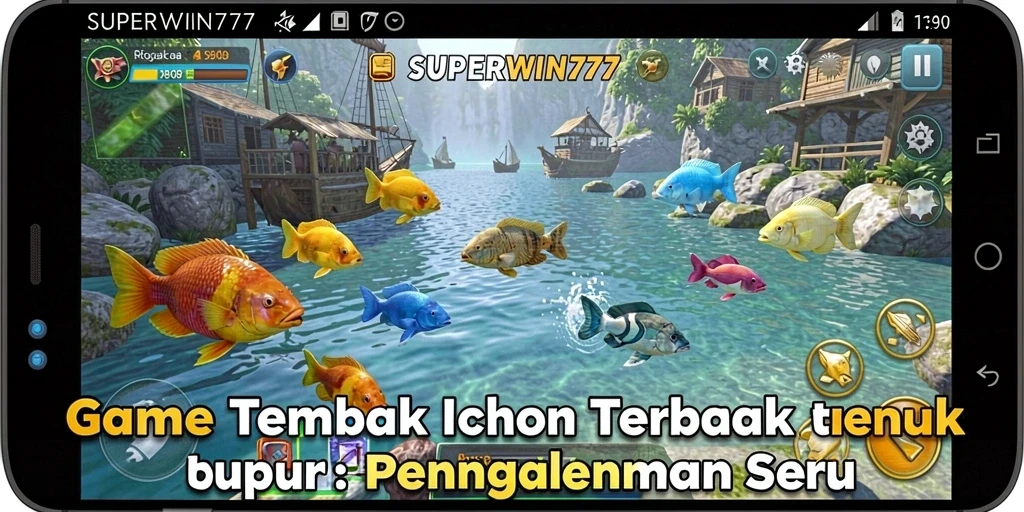 Gameplay menembak ikan yang seru di dalam <strong>SUPERWIN777</strong>.