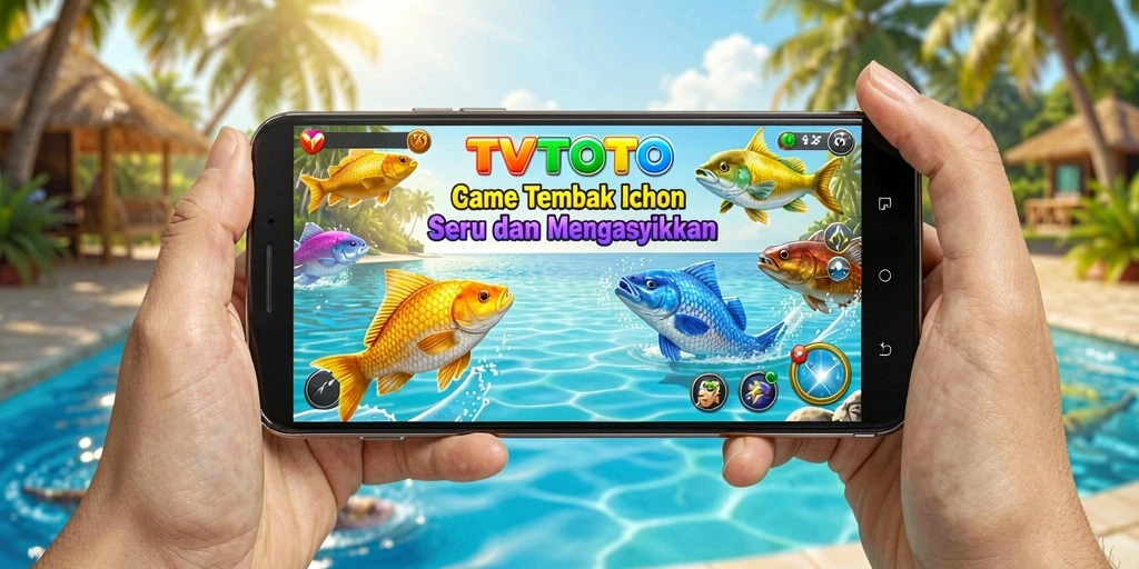 Tangkapan layar gameplay TVTOTO yang menampilkan aksi seru Tembak Ikan.