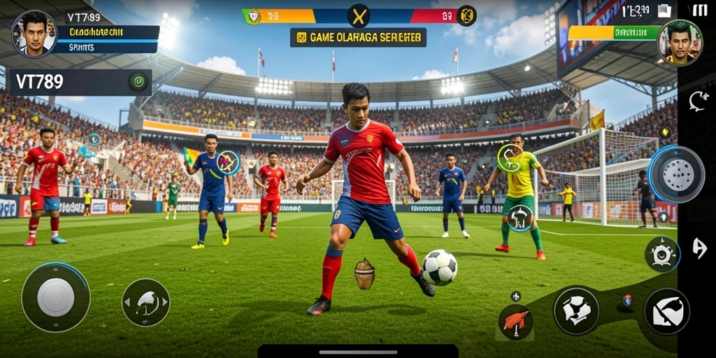Screenshot gameplay VT789 yang menunjukkan aksi seru permainan olahraga.