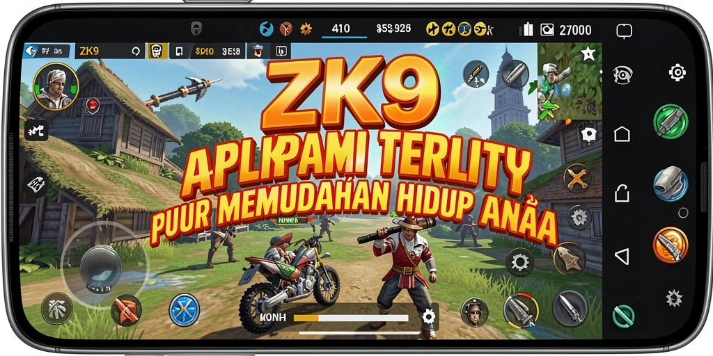 Tampilan antarmuka aplikasi ZK9 yang sederhana dan intuitif.